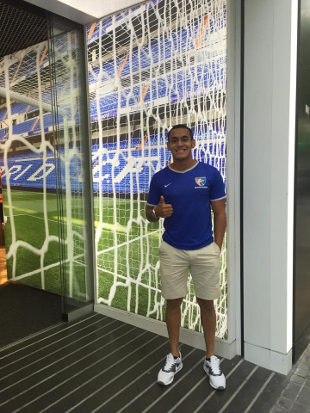 Herbert Cojulun at Real Madrid during his tryout with Getafe CF in the Spanish 1st division that we arranged.